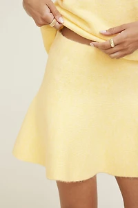 Knit Drop Waist Mini Skirt