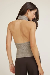 Mock Neck Sweater Halter Top