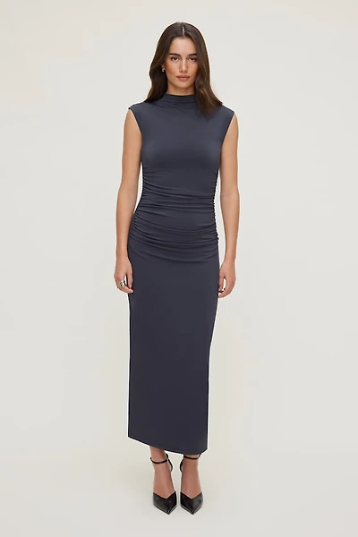 Bria Sculpt Mock Neck Maxi Dress