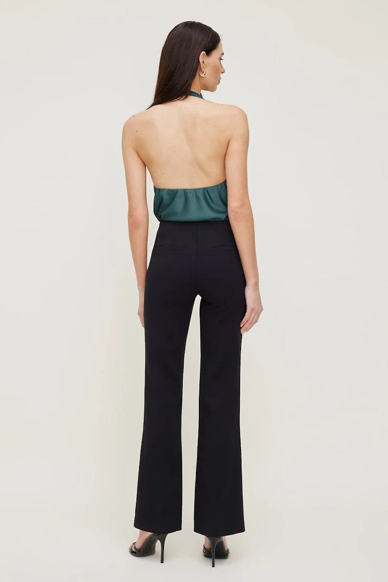 Camila Satin Cowl Halter Neck Blouse