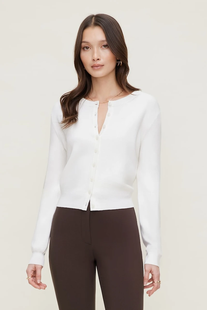 Cardigan à col rond Rebecca