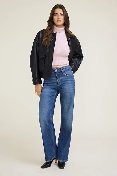 Mock Neck Sweater Halter Top