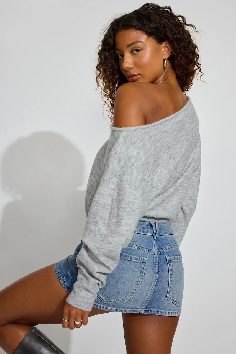 Rory Relaxed Off Shoulder Sweater