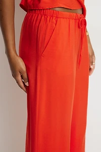 Wide Leg Drawstring Pants