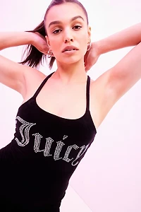 JUICY COUTURE Big Bling Velour Strap Dress