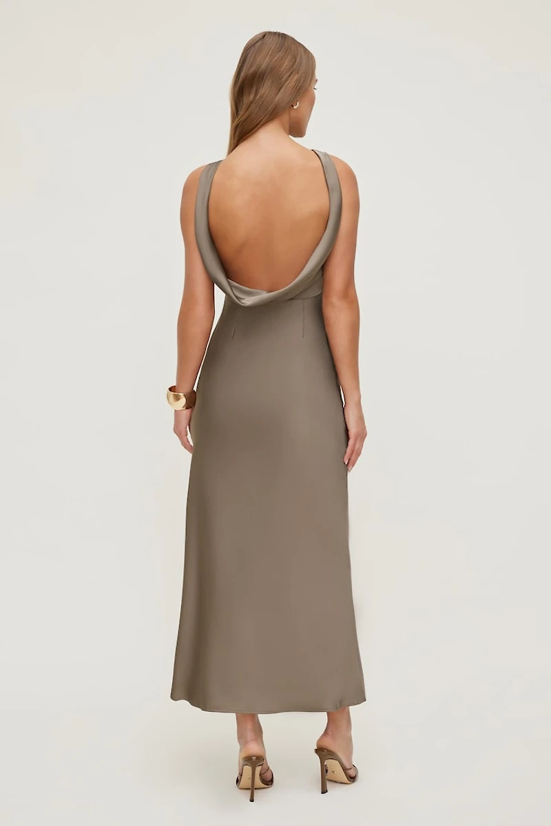 Nora Satin Maxi Slip Dress