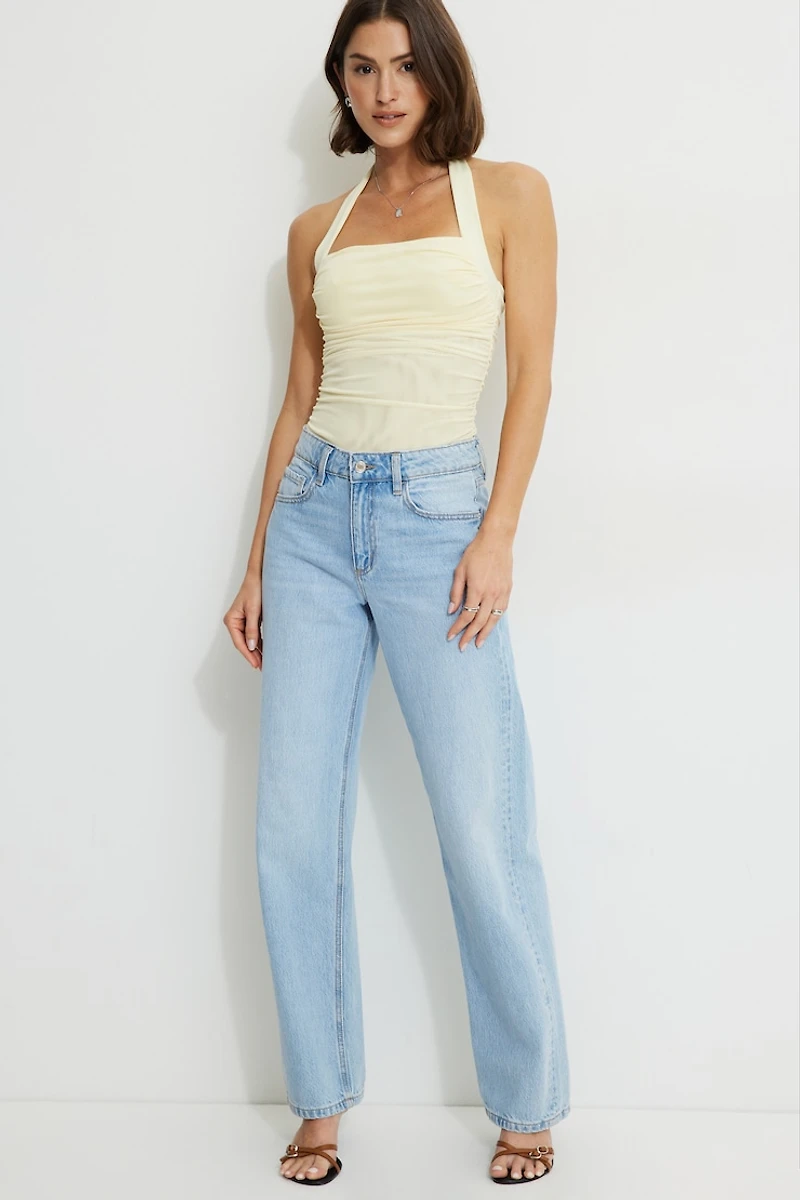 Justaucorps à col licou en maille