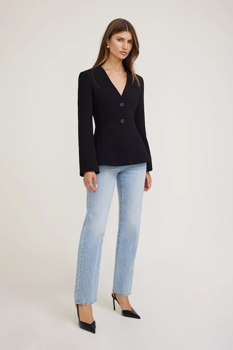 Veston à silhouette sablier