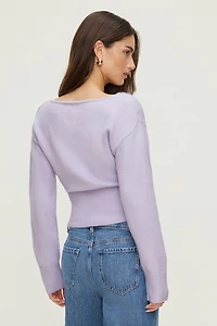 Juliet Cinched Boat Neck Sweater