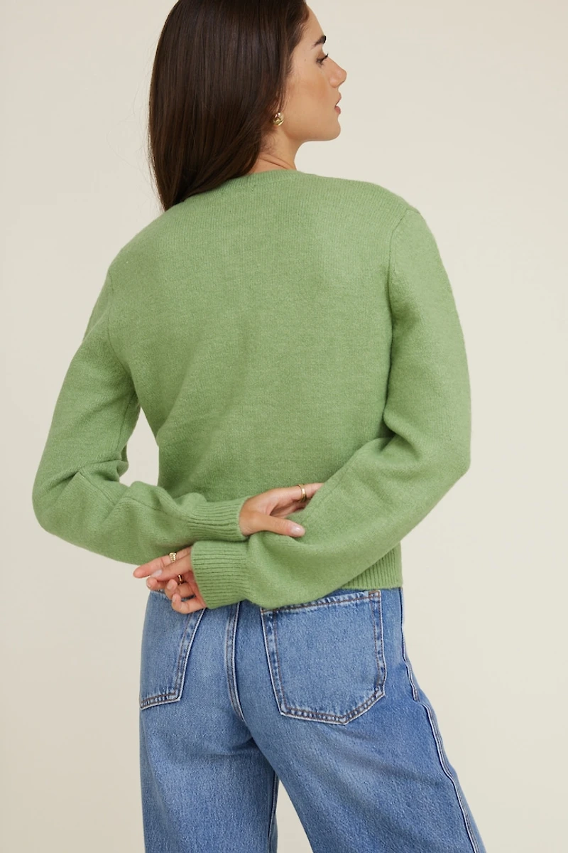 Cardigan à col rond Rebecca