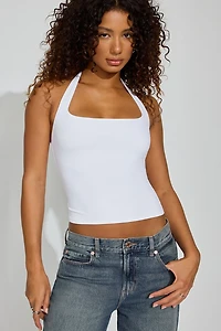 Square Neck Tie Halter Top