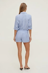 Linen Pull On Shorts