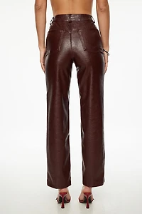 Justina Straight Faux Leather Pants