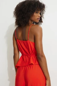 Asymmetric Back Tie Camisole
