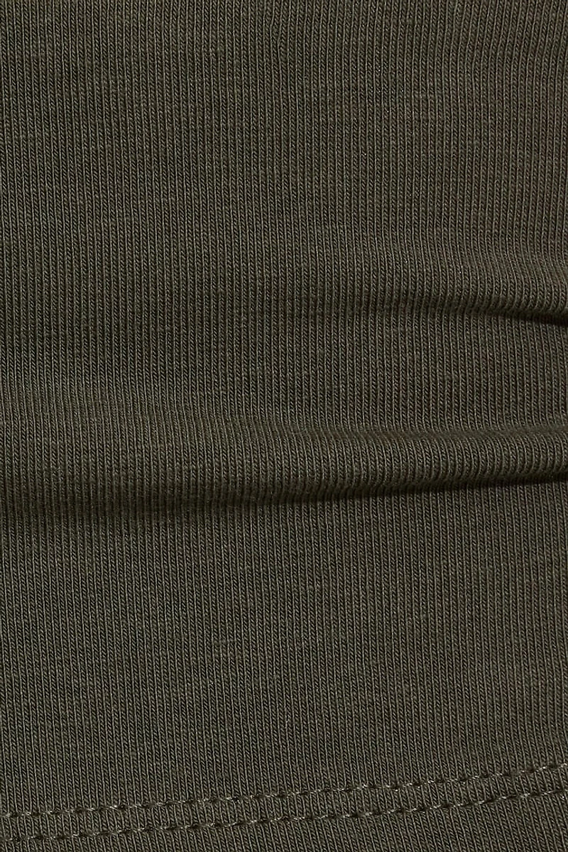 Crew Neck Open Back Short Sleeve Top