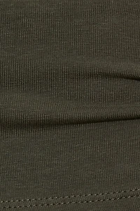 Crew Neck Open Back Short Sleeve Top