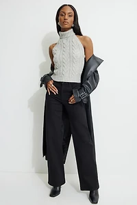 Cable Knit Halter Top