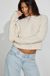 Long Sleeve Spongy Crewneck Sweater