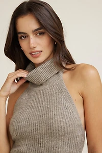 Mock Neck Sweater Halter Top