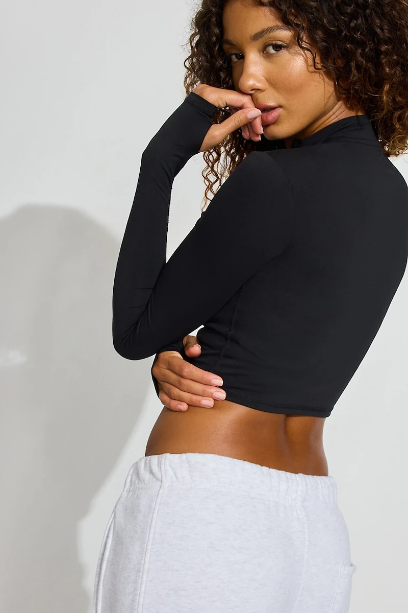 SoftActive Crop Long Sleeve Zippie