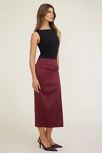 Satin Midi Skirt