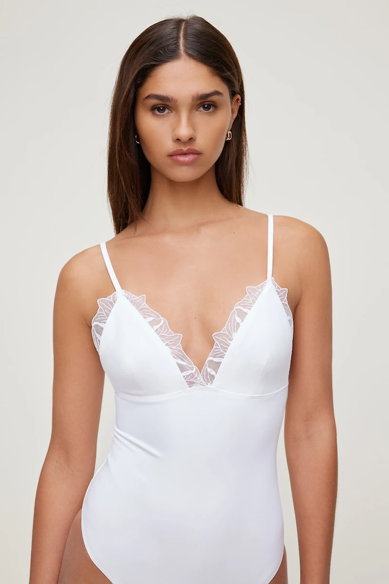 Lace Trim Bodysuit