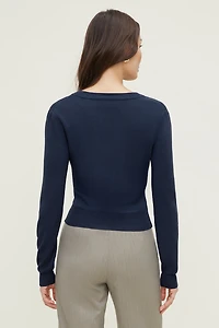 Cardigan à col rond Rebecca