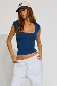 T-shirt Smooth à col dégag