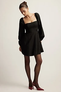 Minirobe Amelie à manches bouffantes