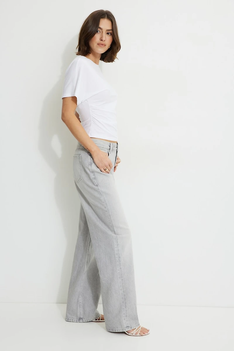 Sydney Mid Rise Baggy Fit Jeans