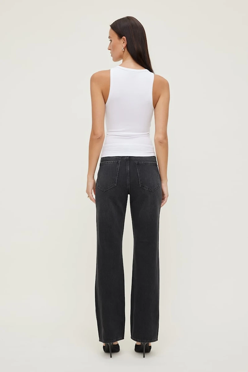 Cara Rigid High Rise Straight Leg Jeans