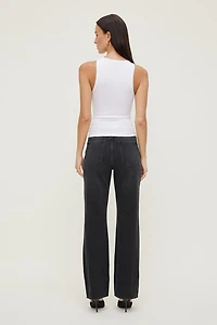 Cara Rigid High Rise Straight Leg Jeans