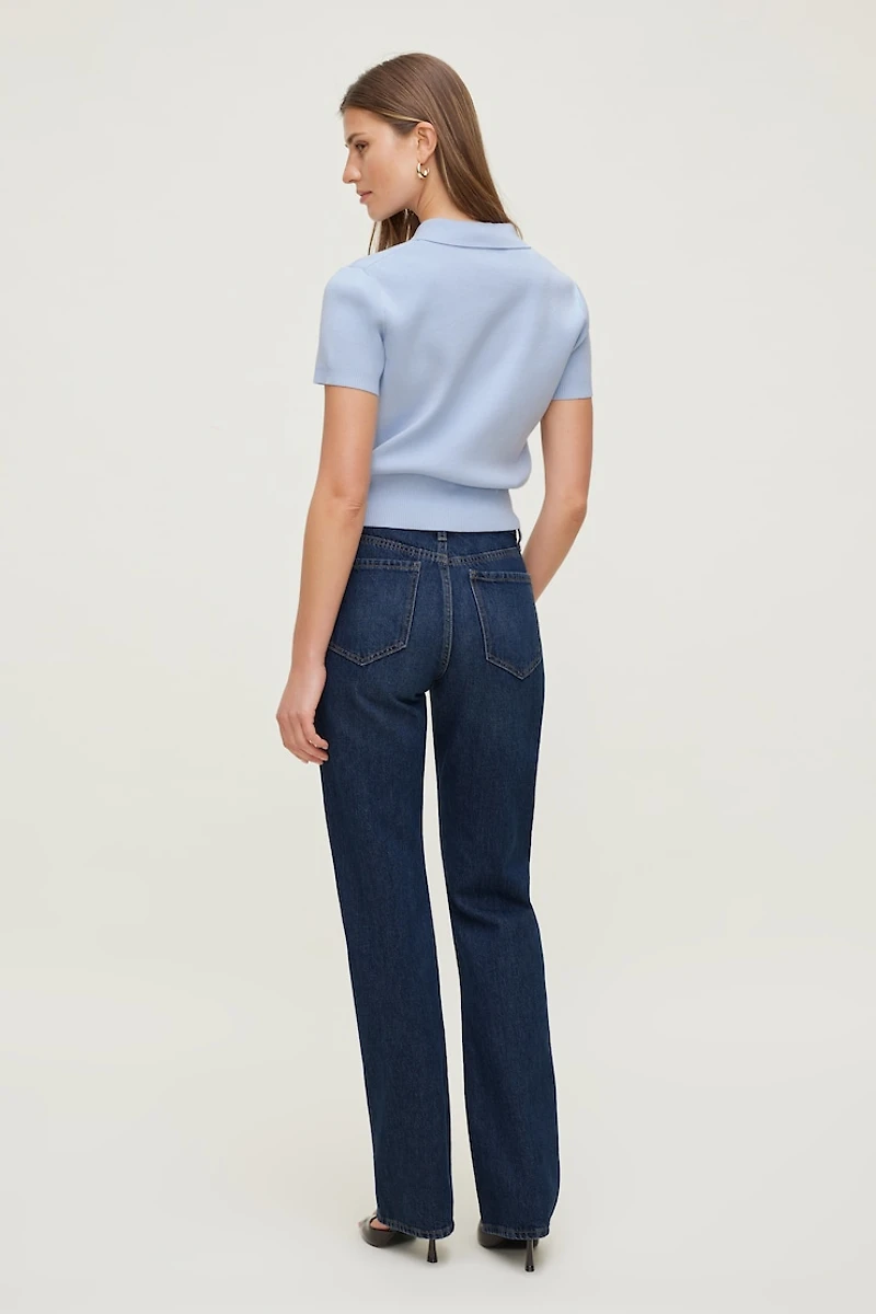 Cara Rigid High Rise Straight Leg Jeans