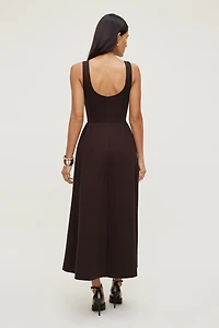 Iris Flared Ponte Maxi Dress