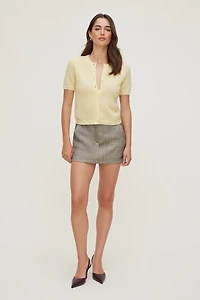 Premium Mohair Short Sleeve Cardigan