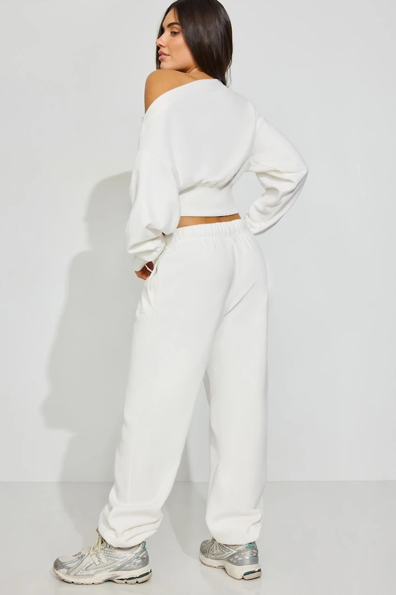 Pantalon de jogging « boyfriend » en tissu UltraFleece