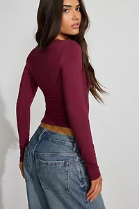 Smooth Long Sleeve Crewneck Top