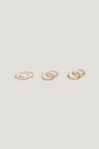 3-Pack Hoop Earrings