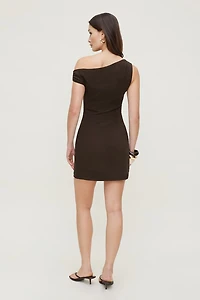 Linen Off Shoulder Mini Dress