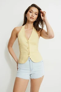 Linen Halter Vest