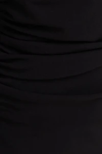 Off Shoulder Crepe Mini Dress