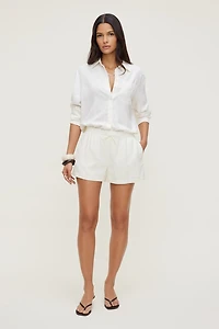 Linen Pull On Shorts