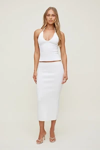 Jupe maxi à bordure dentelée