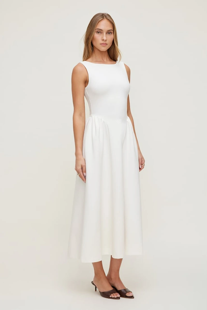 Iris Flared Ponte Maxi Dress