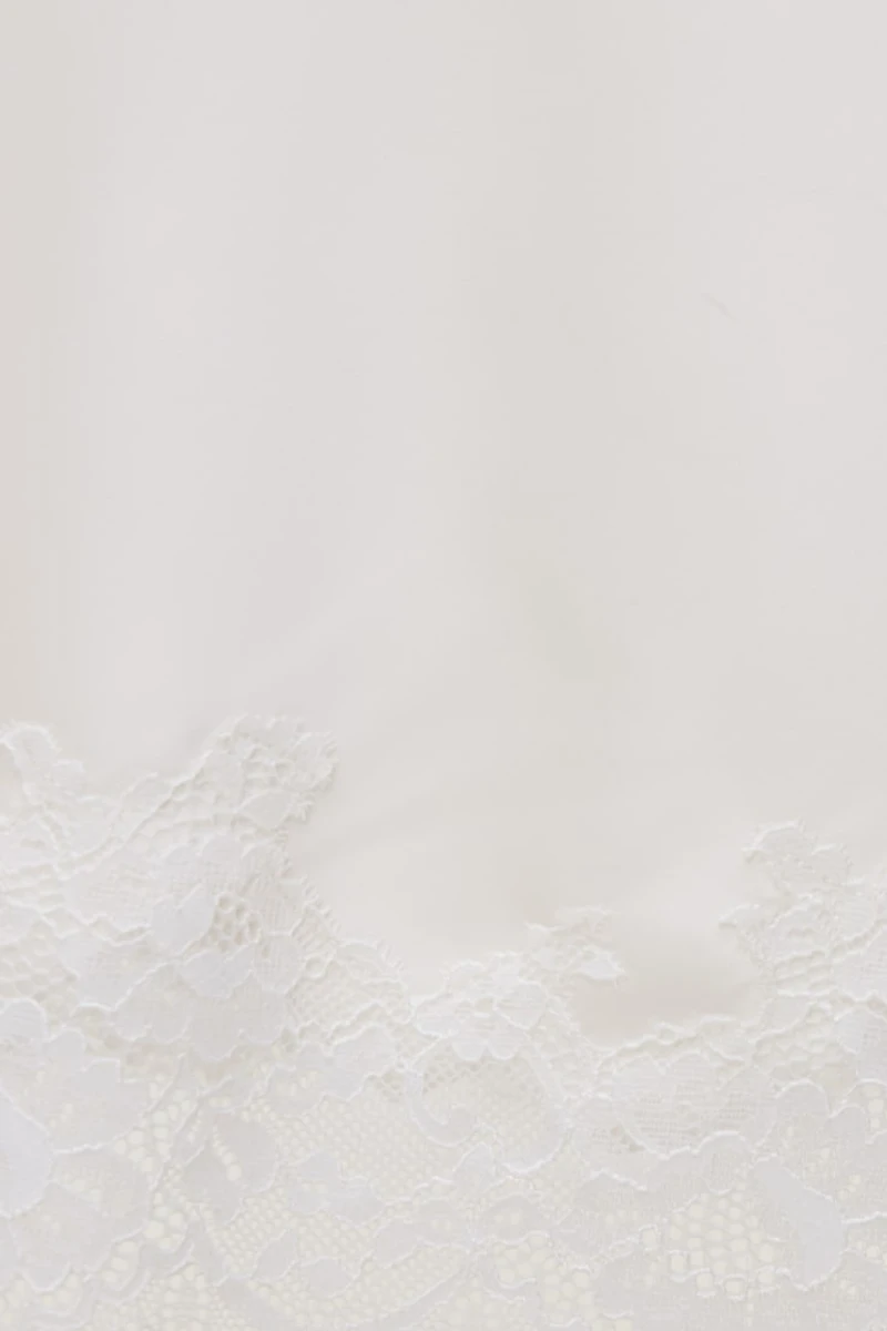 Lace Satin Midi Skirt