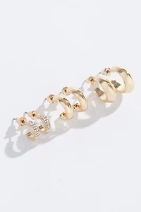 3 Pack Mini Hoop Earrings