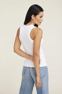 Crewneck Cotton Tank Top