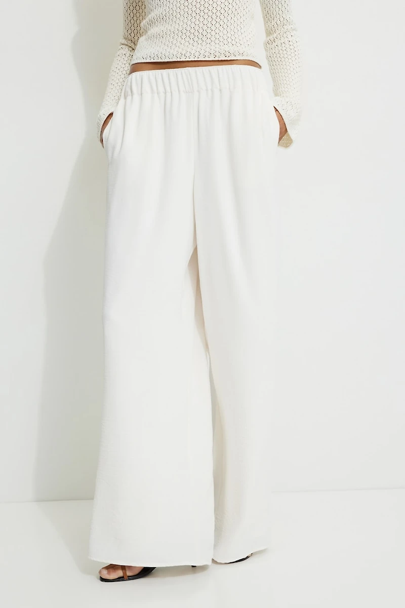 Wide Leg Pull On Pants