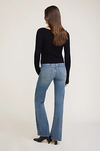 Mila Ribbed V Neck Cardigan