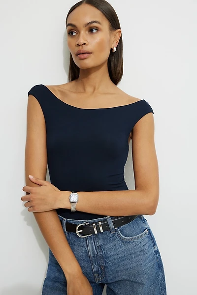 Off Shoulder Jersey Bodysuit